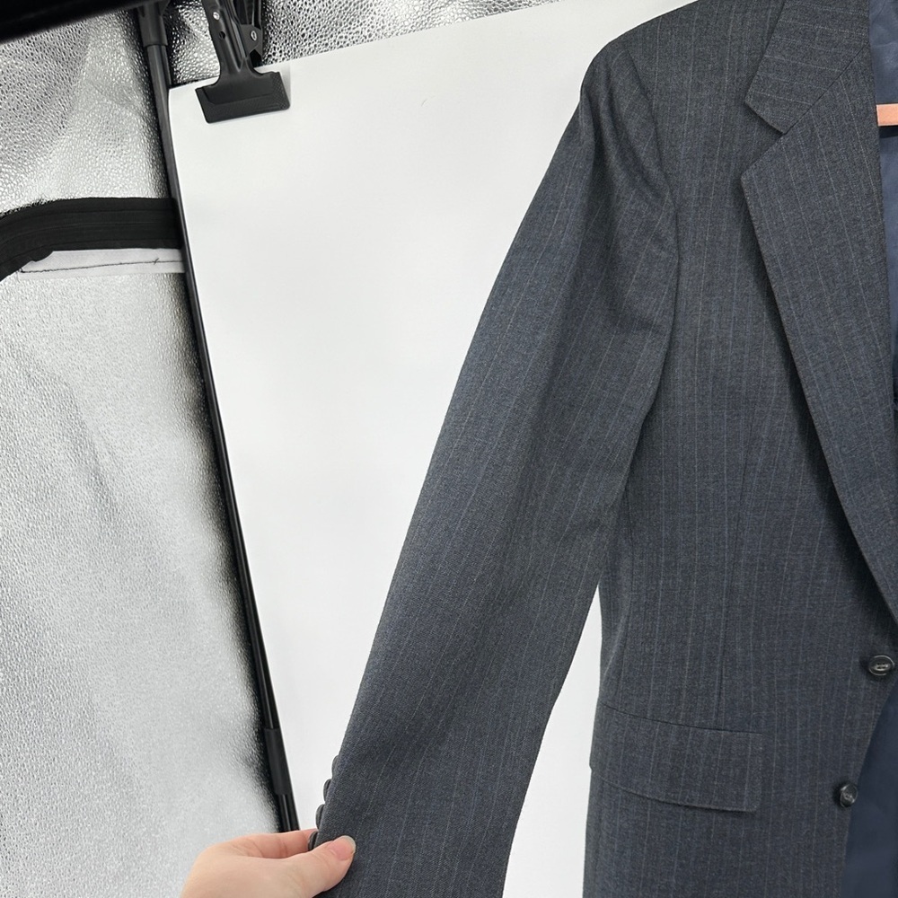 Hart Schaffner Marx VTG Old Money Academia Business ClassicCharcoal Blazer Sz40L - Picture 5 of 14